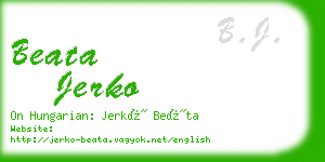 beata jerko business card